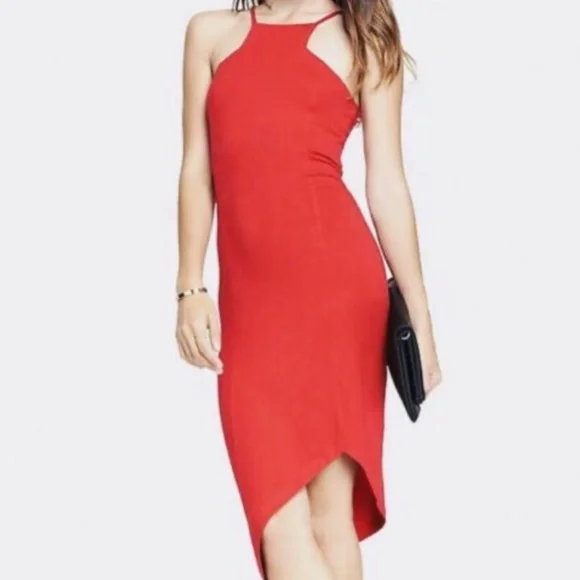 strapless open back dress Palermo Red Sleeveless Dress